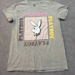 PLAYBOY Graphic Tee - Tan with Pink and Yellow 1868